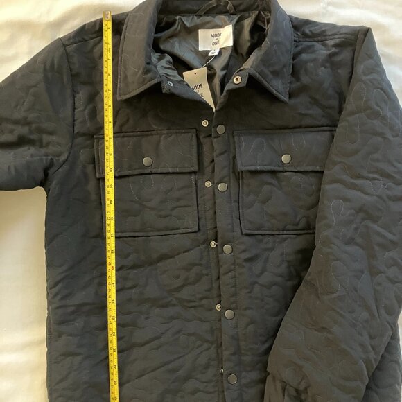 Mode of One Men's Quilted Jacket Deep Black Size S - Picture 8 of 9